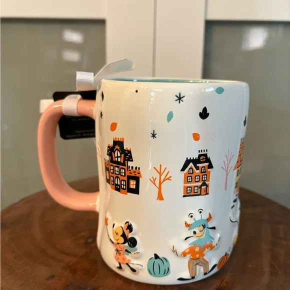 Disney Halloween Mug White and Orange Ceramic - Picture 4 of 5